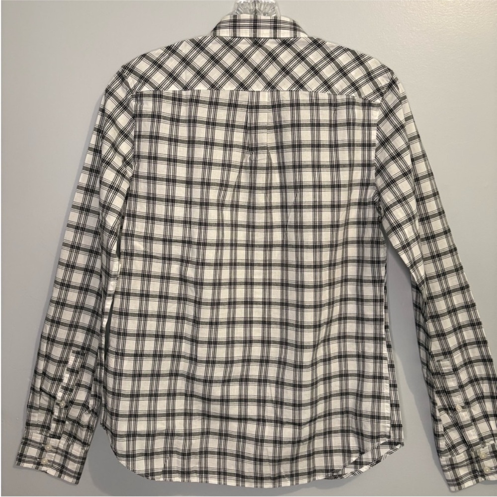 UNTUCKit Women Marina NWT 8 Black White Black Long Sleeve Button Down Shirt Top - Picture 9 of 10